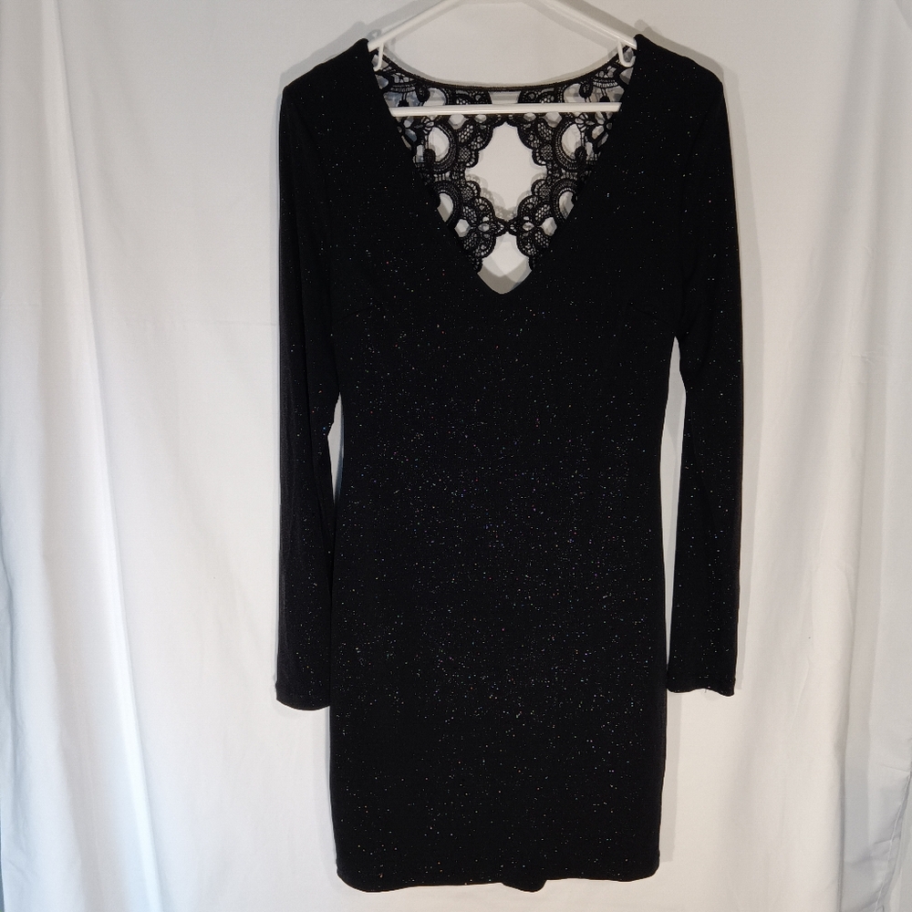 Charlotte Russe Dress with lace Black Medium